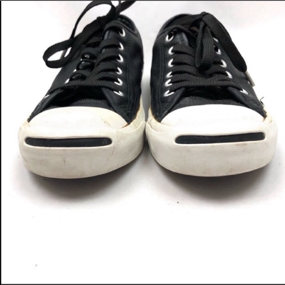 CONVERSE Jack Purcell Black Leather Shoes. - Picture 4 of 8